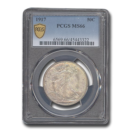 1917 Walking Liberty Half Dollar MS-66 PCGS 1917 Walking Liberty Half Dollar MS-66 PCGS